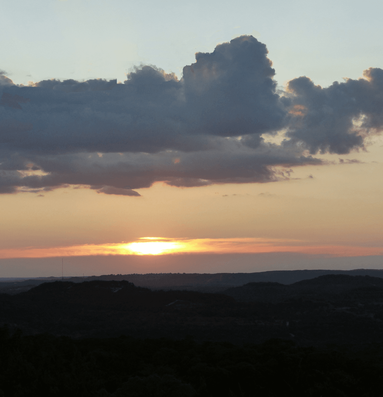 Sunset over the Texas Hill Country
